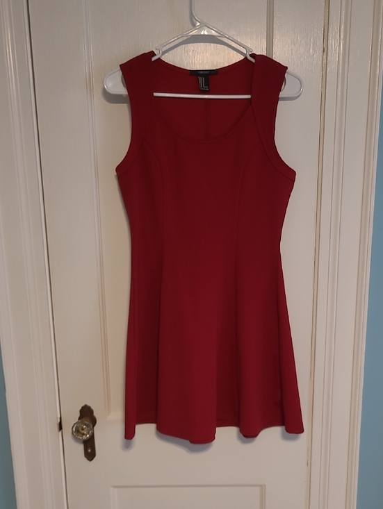Forever 21 Dresses & Skirts - Forever 21 Red Mini Pleated Sleeveless Dress